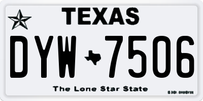 TX license plate DYW7506