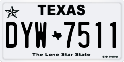 TX license plate DYW7511