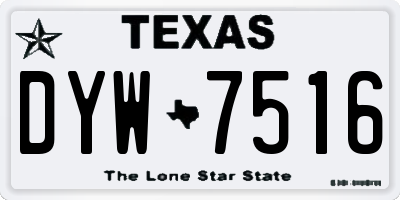 TX license plate DYW7516