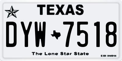 TX license plate DYW7518