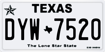 TX license plate DYW7520