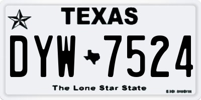 TX license plate DYW7524