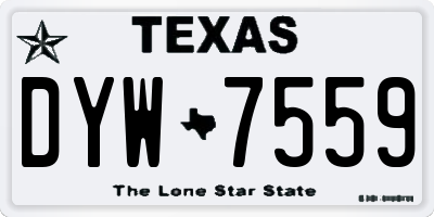 TX license plate DYW7559