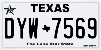 TX license plate DYW7569