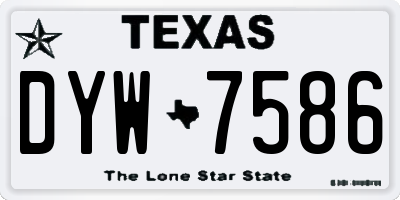 TX license plate DYW7586
