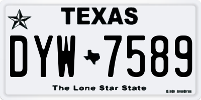 TX license plate DYW7589