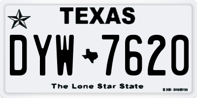 TX license plate DYW7620