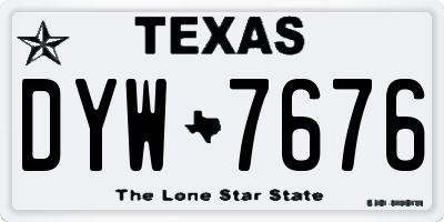 TX license plate DYW7676