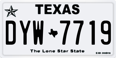 TX license plate DYW7719