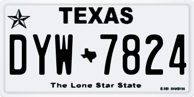 TX license plate DYW7824