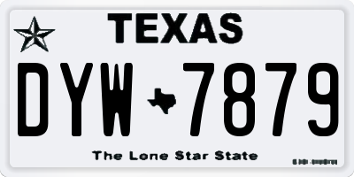 TX license plate DYW7879