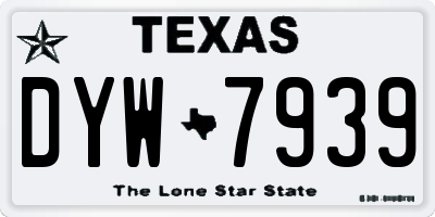 TX license plate DYW7939