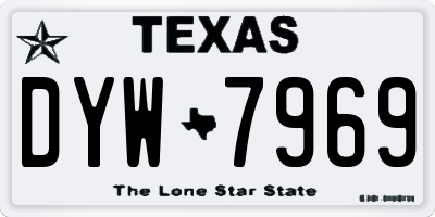 TX license plate DYW7969