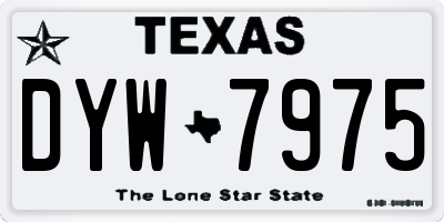 TX license plate DYW7975