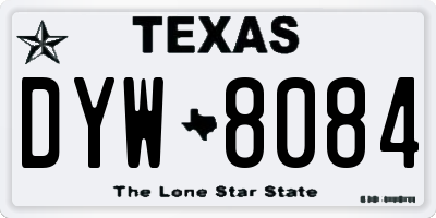 TX license plate DYW8084