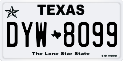TX license plate DYW8099