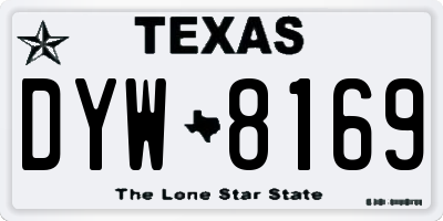 TX license plate DYW8169