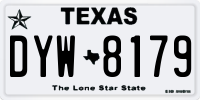 TX license plate DYW8179