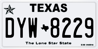 TX license plate DYW8229