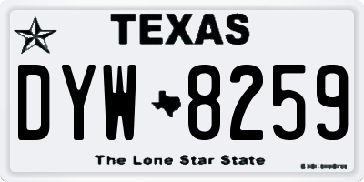 TX license plate DYW8259