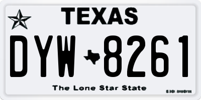 TX license plate DYW8261