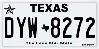 TX license plate DYW8272