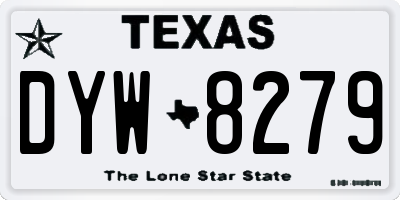 TX license plate DYW8279