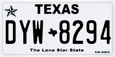 TX license plate DYW8294