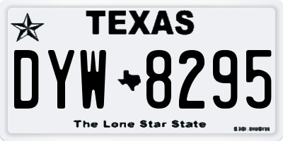 TX license plate DYW8295
