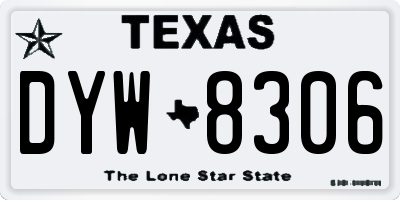 TX license plate DYW8306