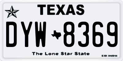 TX license plate DYW8369