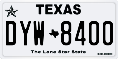 TX license plate DYW8400