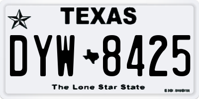 TX license plate DYW8425