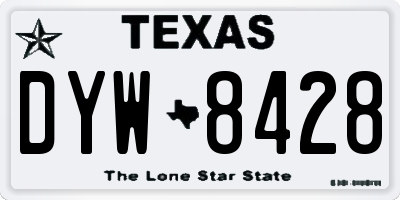 TX license plate DYW8428