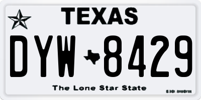TX license plate DYW8429