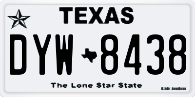 TX license plate DYW8438