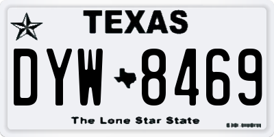 TX license plate DYW8469