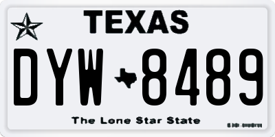 TX license plate DYW8489