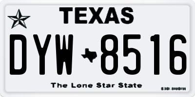 TX license plate DYW8516