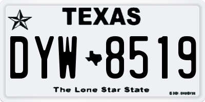 TX license plate DYW8519