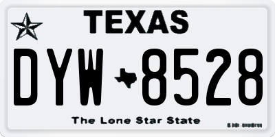 TX license plate DYW8528