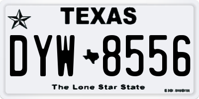 TX license plate DYW8556