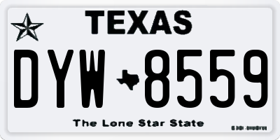 TX license plate DYW8559