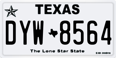 TX license plate DYW8564
