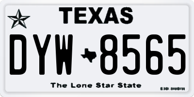 TX license plate DYW8565