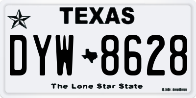 TX license plate DYW8628