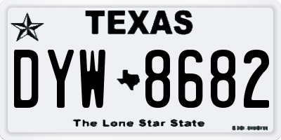TX license plate DYW8682