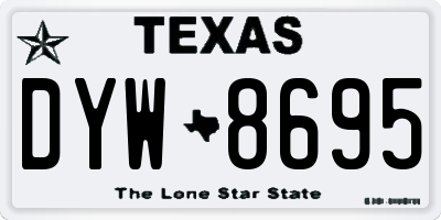 TX license plate DYW8695