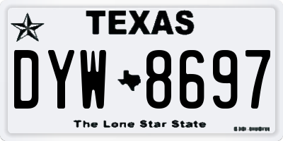 TX license plate DYW8697