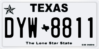 TX license plate DYW8811
